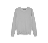 VERO MODA Vmcare Structure LS O-Neck Blouse Noos, suéter Mujer, Gris (Light Grey Melange), 40 (Talla del Fabricante: X-Large)