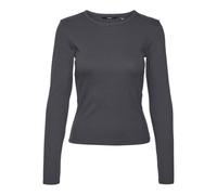 VERO MODA Vmchloe LS Short Top Ga Jrs Noos Camiseta de Manga Larga, Asfalto, M Mujeres