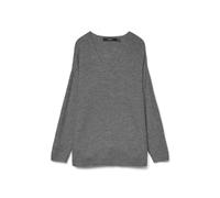 Vero Moda Vmcrewlefile Ls V-neck Blouse Noos Suéter, Color Gris., M Mujer