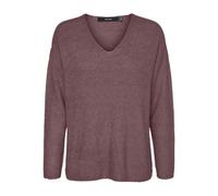 Vero Moda Vmcrewlefile Ls V-neck Blouse Noos Suéter, Marrón Rosa/Detalle: Melange, L Mujer