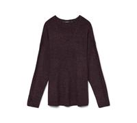 VERO MODA Vmcrewlefile LS V-Neck Blouse Noos Suéter pulóver, Winetasting, XS para Mujer