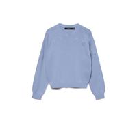 VERO MODA Vmdaisy Emb LS O-Neck Pullover Boo Jersey, Brunnera Azul, XL para Mujer