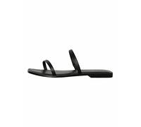 VERO MODA Vmdea-Sandalias de Piel, Mujer, Negro, 36 EU