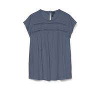 VERO MODA VMDEBBIE Pleat S/L Top GA Noos, China Blue, S