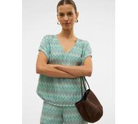 Vero Moda VMDICTE SS V-NECK TOP JRS GA VO S Verde