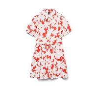 VERO MODA Vmdicthe 2/4 Short Volume Dress WVN Ga, Fiery Red, X-Small, Rojo, XS