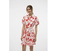 Vero Moda VMDICTHE 2/4 SHORT VOLUME DRESS WVN GA S Rojo
