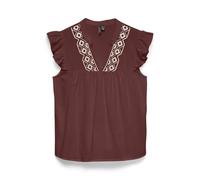 VERO MODA Vmdicthe Emb SL V-Neck Top Wvn Ga para Mujer
