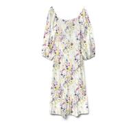VERO MODA Vmdicthe WVN Ga - Vestido de Pantorrilla Cuadrado 3/4, Blanco Nieve., L