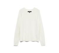 Vero Moda Vmdoffy LS - Jersey de Cuello Redondo para Mujer, Blanco Nieve/Detalle: Melange, M