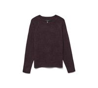 Vero Moda Vmdoffy LS O-Neck Blouse Noos Jersey, Rojo (Winetasting Detail: Melange)., M