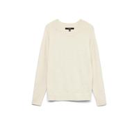 VERO MODA Vmdoffy LS O-Neck Blouse Noos Mujer, Beige (Birch Detail: Melange), 40 (Talla del Fabricante: Medium)
