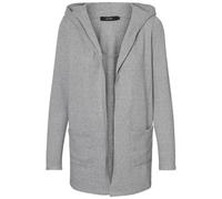 VERO MODA Vmdoffy LS Open Hood Cardigan Ga Curve Punto, Gris Claro, 50 para Mujer