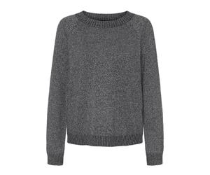 VERO MODA VMDOFFYSHINE LS O-Neck Blouse Rep Noos, Asphalt/Detail:w. Silver Lurex, M