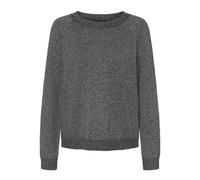 Vero Moda VMDOFFYSHINE LS O-Neck Blouse Rep Noos, Asphalt/Detail:w. Silver Lurex, XS
