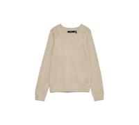 Vero Moda VMDOFFYSHINE LS O-Neck Blouse Rep Noos, Silver Mink/Detalle: w Gold Lurex, L