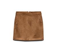 VERO MODA Falda de Terciopelo Mujer Minifalda elástica Corto Lápiz de Terciopelo Tejido Nicki VMDOÑACORT., Color:Marrón Medio, Talla:S