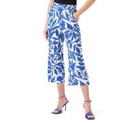 VERO MODA Vmeasy Joy HW Culotte Pants Wvn Ga Pantalones, Blanco/AOP: Alisa Mazarine Blue, M para Mujer