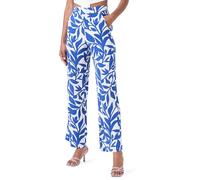VERO MODA Vmeasy Joy HW Wide Pants Wvn Ga Pantalones, Blanco/AOP: Alisa Mazarine Blue, L para Mujer