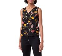 VERO MODA Vmeasy Joy S/L - Cuello en V WVN Ga Top, Negro/AOP: vicka, S