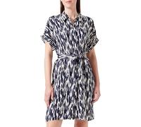 VERO MODA Vmeasy Joy S/S Camiseta Dress Wvn Ga Vestido, Birch/AOP:Navy Blazer Josey, L para Mujer
