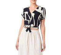 VERO MODA Vmeasy Joy S/S WVN Ga Top - Camiseta para Mujer, Negro, L