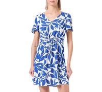 VERO MODA Vmeasy Joy SS-Vestido Corto Wvn Ga Verano, Blanco/AOP: Alisa Mazarine Blue, M para Mujer
