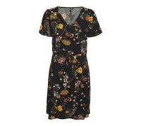 VERO MODA Vmeasy Joy SS-Vestido Corto Wvn Ga Verano, Negro/AOP: Vicka, XS para Mujer