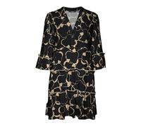 VERO MODA Vmeasy Joy Wvn Ga-Vestido Corto 3/4 Verano, Negro, L para Mujer