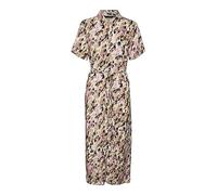 VERO MODA Vmeasy S/S R1 Wvn Ga-Camiseta Larga Vestido, Tigers Eye/AOP:ina, S para Mujer