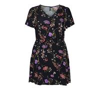 VERO MODA Vmeasy SS Short Dress R1 WVN Ga, Negro, S