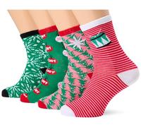 VERO MODA Vmelf Socks Xmas-Pack de 4 Calcetines, Gorro de gelatina/Paquete: Paquete de 3, Talla única para Mujer