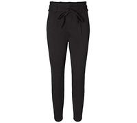 Vero Moda Vmeva Hr Loose Paperbag Pant Ga Noos, Pantalones Mujer, Negro (Black), M