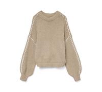 VERO MODA Vmfeng LS O-Neck Ga Boo Jersey Punto, Visón Plateado, M para Mujer