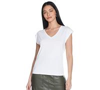Vero Moda Vmfilli Ss V-neck Tee Ga Noos, Camiseta para Mujer, Bright White, M