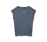 Vero Moda Vmfilli Ss V-neck Tee Ga Noos, Camiseta para Mujer, China Blue, L