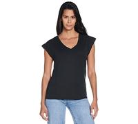 Vero Moda Vmfilli Ss V-neck Tee Ga Noos, Camiseta para Mujer, Negro, L