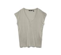 Vero Moda Vmfilli Ss V-neck Tee Ga Noos, Camiseta para Mujer, Silver Lining, S