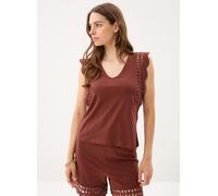 Vero Moda Vmgabby Sl V-Neck Top Jrs Ga M Marrón