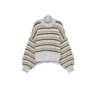 VERO MODA Vmgaiva LS Highneck Jersey, Gris Claro, S