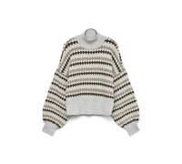 VERO MODA Vmgaiva LS Highneck Pullover Jersey, Gris Claro, S para Mujer