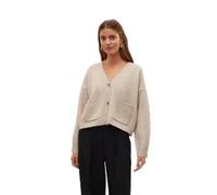 VERO MODA Vmgemma LS V-Neck Knit Cardigan VMA Noos Jersey, Plaza Taupe, XL