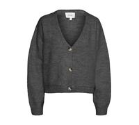 VERO MODA Vmgemma LS VMA Noos-Cárdigan de Punto con Cuello en V Suéter, Gris Oscuro, XL para Mujer