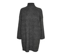 VERO MODA Vmgemma LS VMA Noos-Vestido de Cuello Alto Jersey, Gris Oscuro, L para Mujer