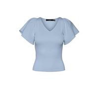 VERO MODA Vmginny SS-Jersey con Cuello en V Suéter, Skyway, M para Mujer