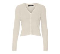 VERO MODA Vmglory Rib LS V-Neck Cardigan Ga Noos Suéter, Abedul, XS para Mujer