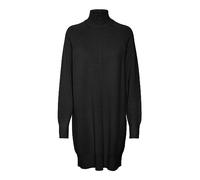 VERO MODA Vmgold Link LS Short Highneck Dress Boo Vestido, Negro, S para Mujer