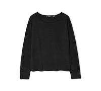 VERO MODA Vmgold LS Boatneck Pullover Jersey, Negro, M para Mujer