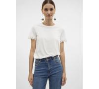 Vero Moda VMHANNE FRANCIS SS TOP BOX JRS GA SLEEVE XS Blanco