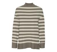 VERO MODA VMHAPPINESS LS HIGHNCK Long Pull GA Boo, Silver Mink/Stripes:w Birch, XL